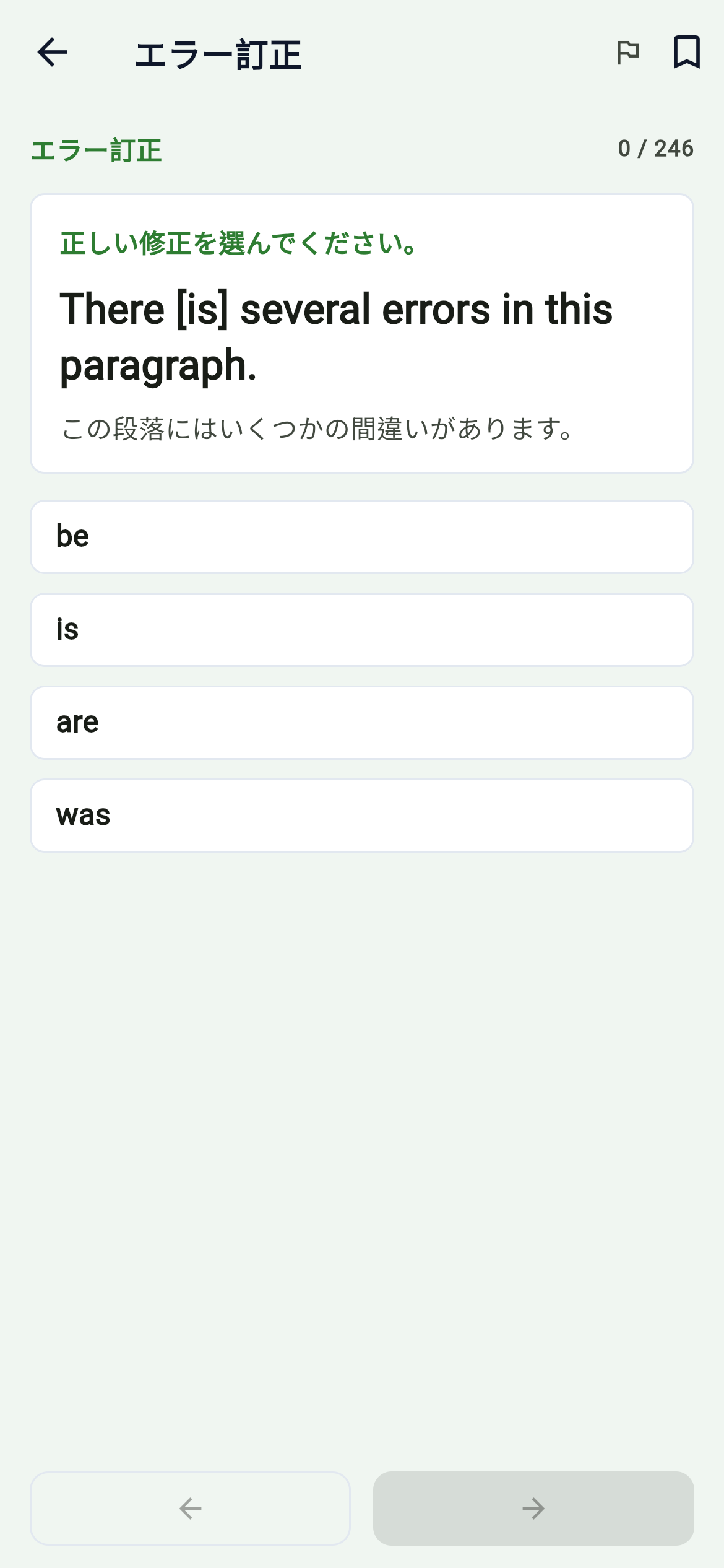 エラー訂正:246問